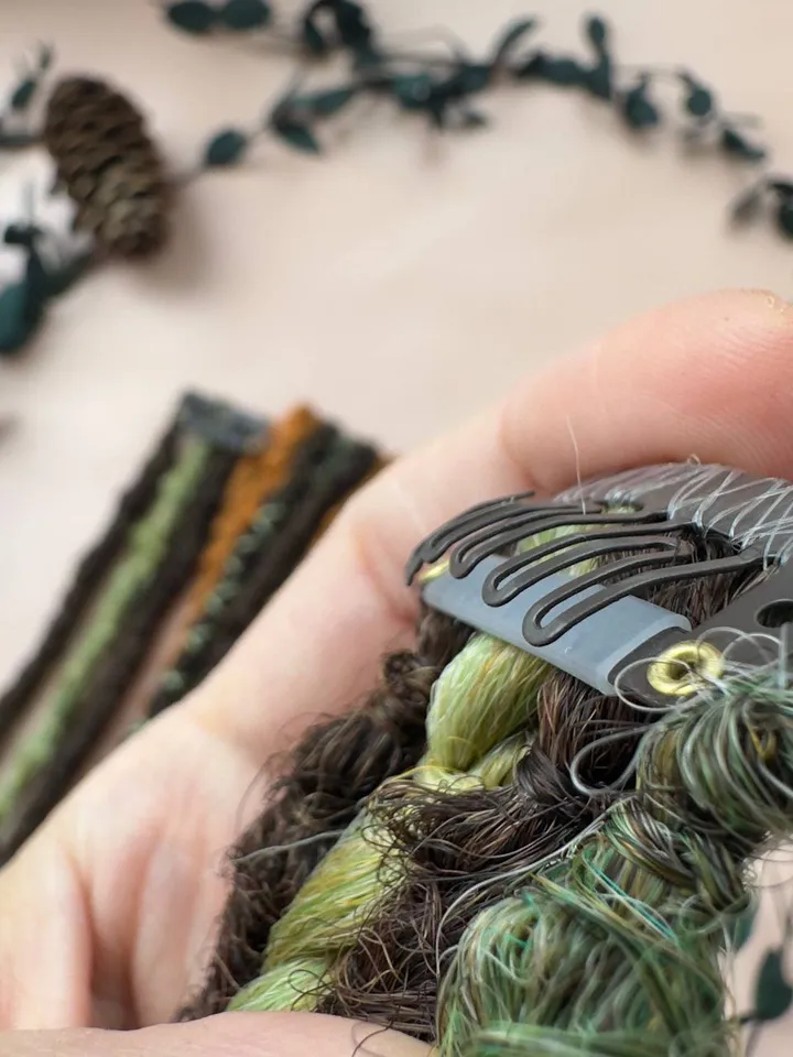 Green ombre synthetic crochet De dreadlocks Ready to ship