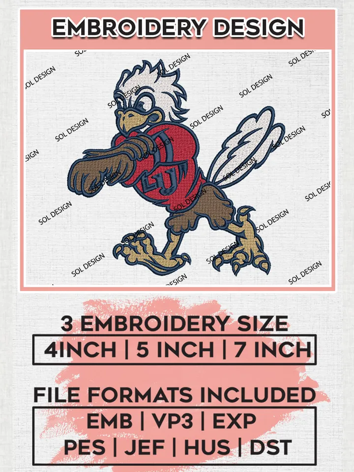 NCAA Liberty Flames Mascot Logo Embroidery Designs, NCAA Logo Machine Embroidery Files, NCAA Liberty Flames Logo, NCAA Embroidery Designs, Machine Embroidery Designs, Digital Download