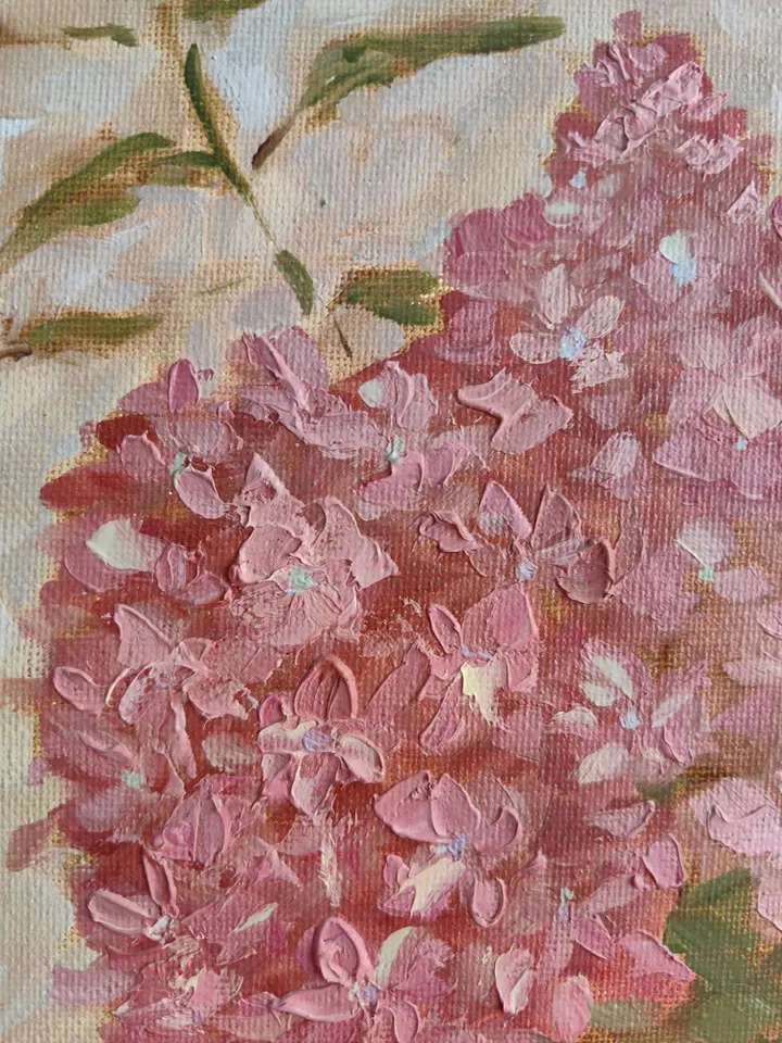 Hydrangea Original Oil Painting Flowers Artwork