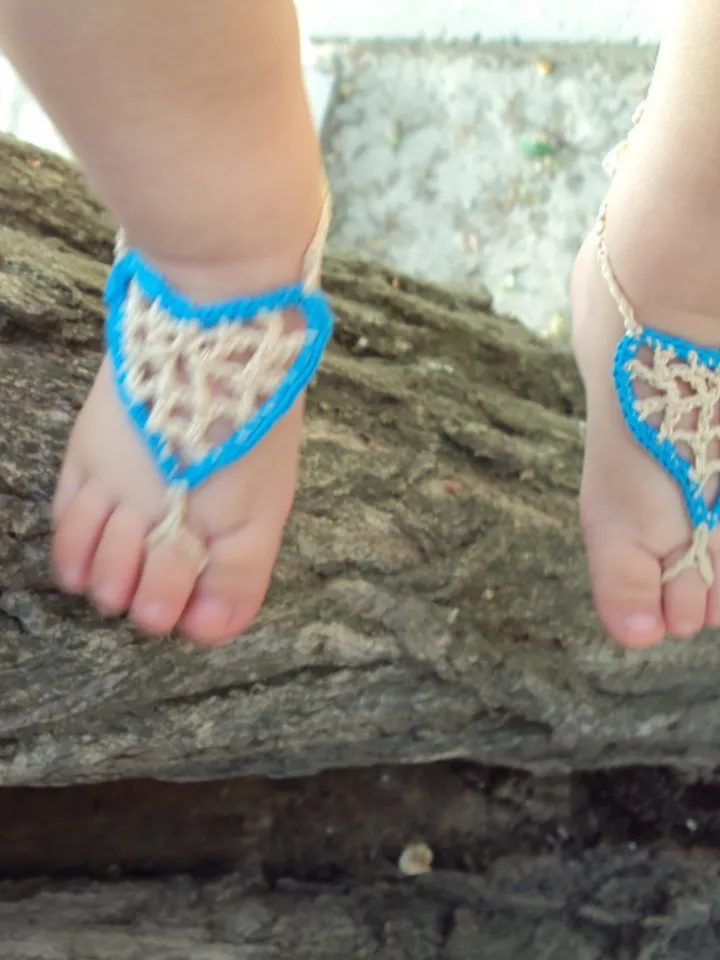 Baby Barefoot Sandals, Crochet baby sandals,baby shower gift , beach baby decor, baby photodrop, 0-12 month