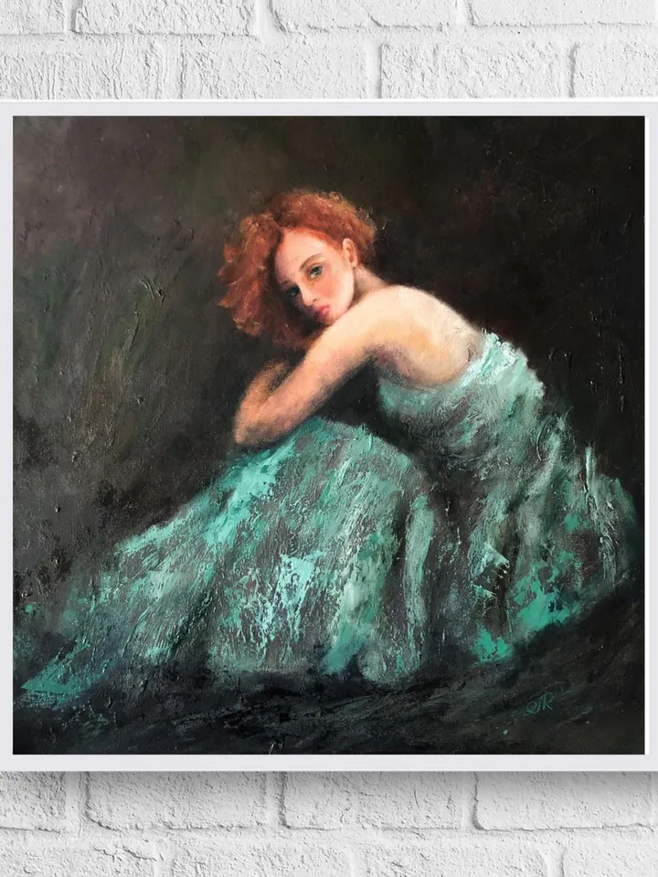 Woman Original Painting Girl Oil Painting Female Wall Art Figure Painting