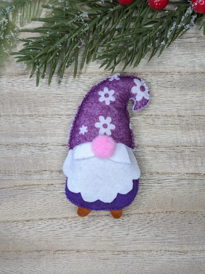 Holiday Gnomes, Felt Christmas Tree Decorations, Scandinavian Gnome, Christmas Gnomes, Swedish Gnome, Flower gnome, Set 3 toy