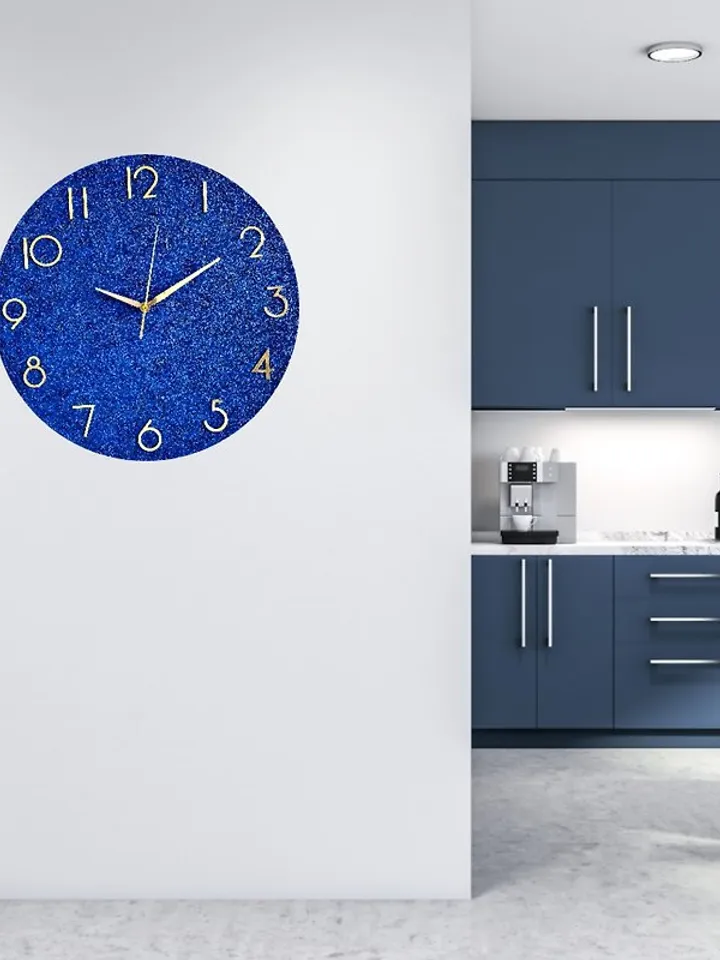 Large wall clock 50 cm, Marble wall clock, Custom wall clock, Silent wall clock