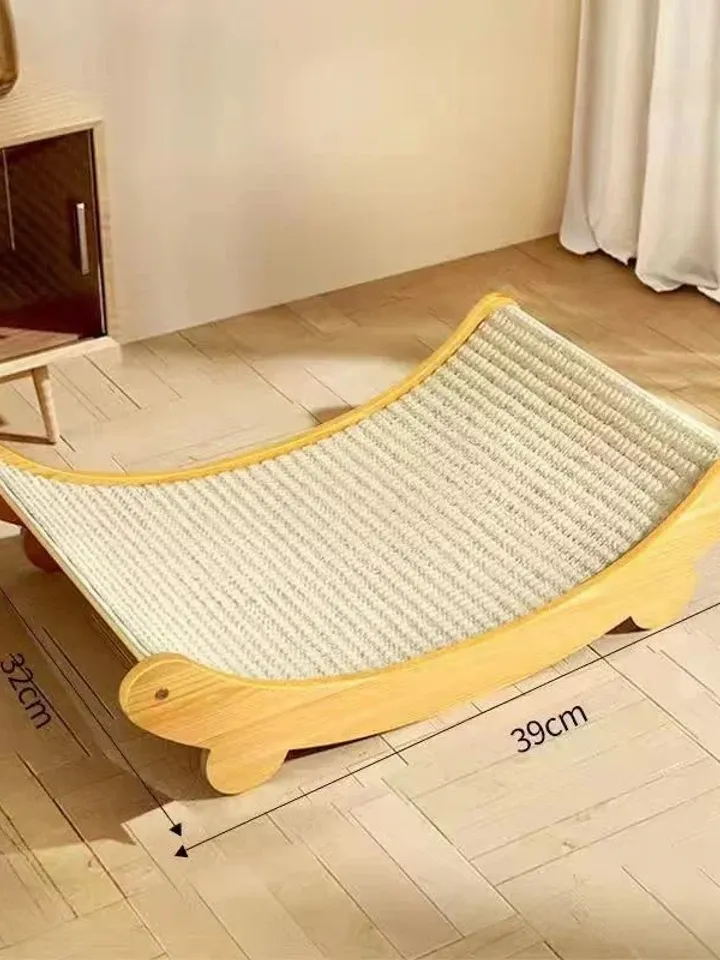 Wooden scratching posts for cats