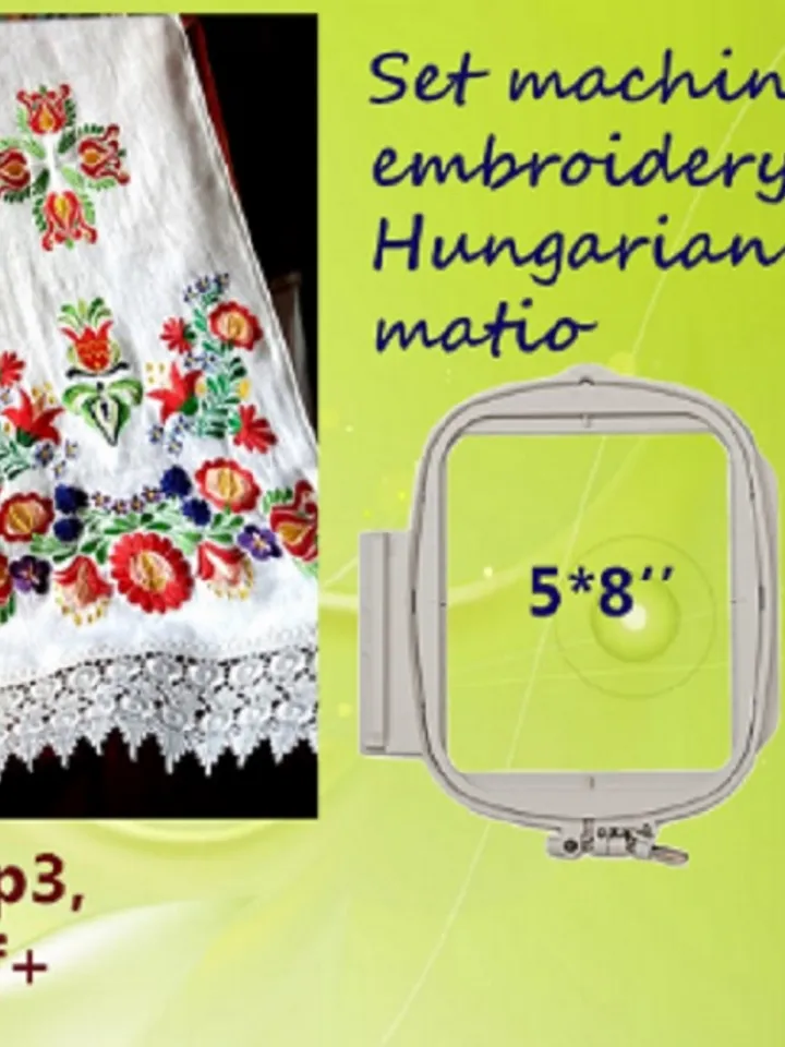 Hungarian Embroidery Set 6x8 and video Embroidery Design