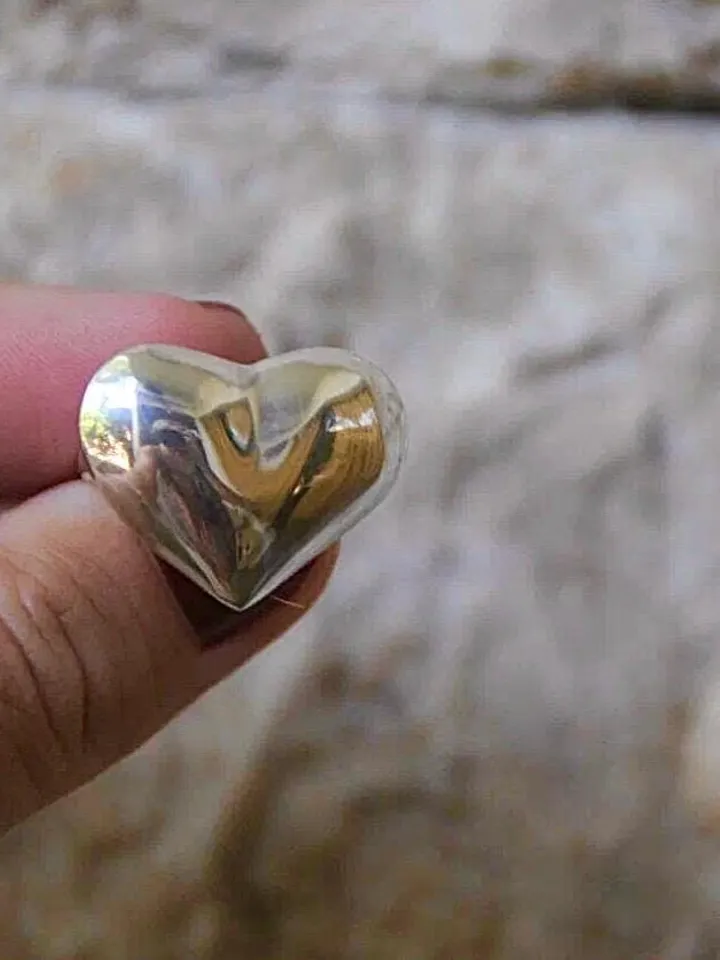 Sterling silver big heart shaped handmade ring /silver jewellery/ handmade jewelry / statement ring /minimalist ring