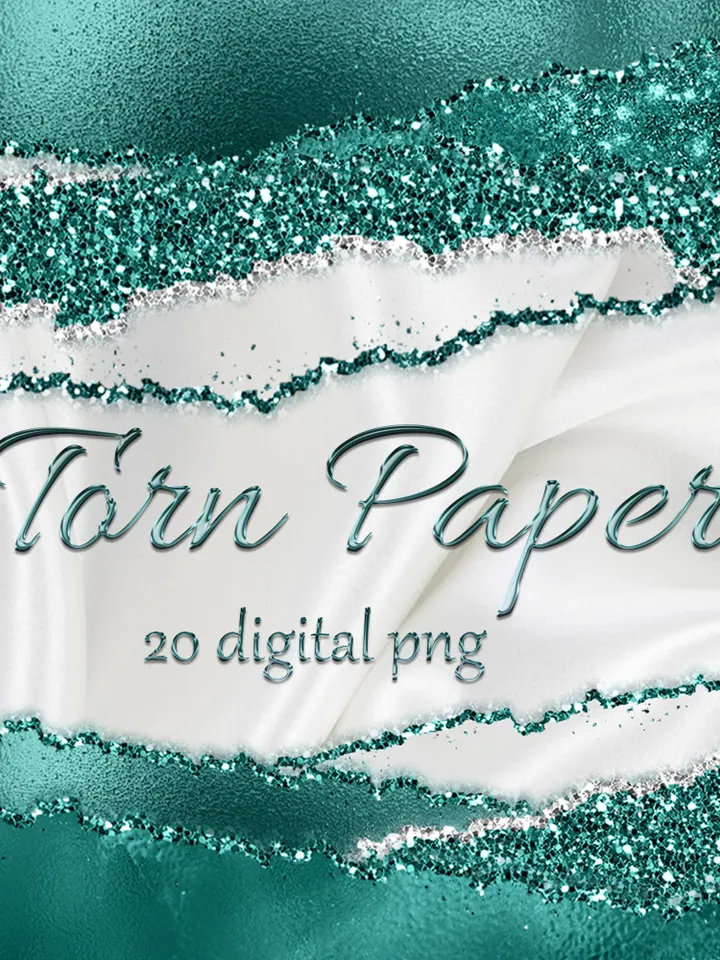Glam Edges; Glam Digital Borders; Glitter Torn Paper; Glam Ripped Edged; Commercial Use; Glam Wavy Borders; Gold Torn paper clip art