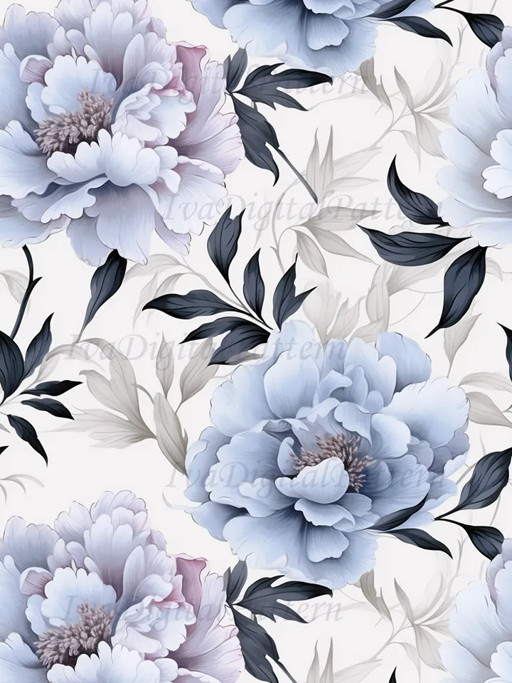 Seamless watercolor blue pink wild peony pattern, digital paper, floral pattern, mosaic pattern, commercial use
abstract floral seamless pattern - repeating pattern