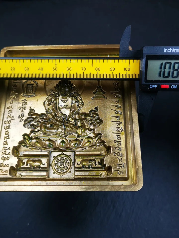 Gandhanra Handmade Tibetan Buddha Statue Mold,Akshobhya Tsa Tsa,Copper Mould For Making Clay Buddha Statue,Tsha Tsha