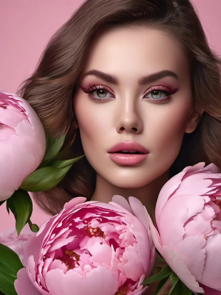 Pink Peony Flowers