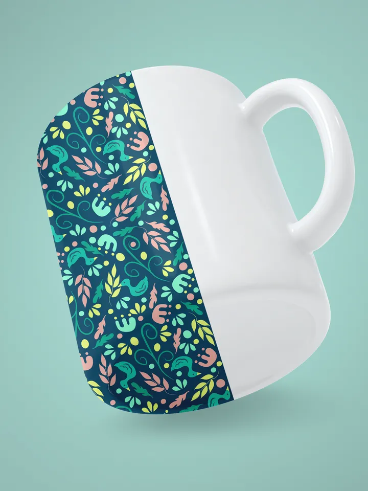 Bright floral patterns with ducks cute vector illustrations