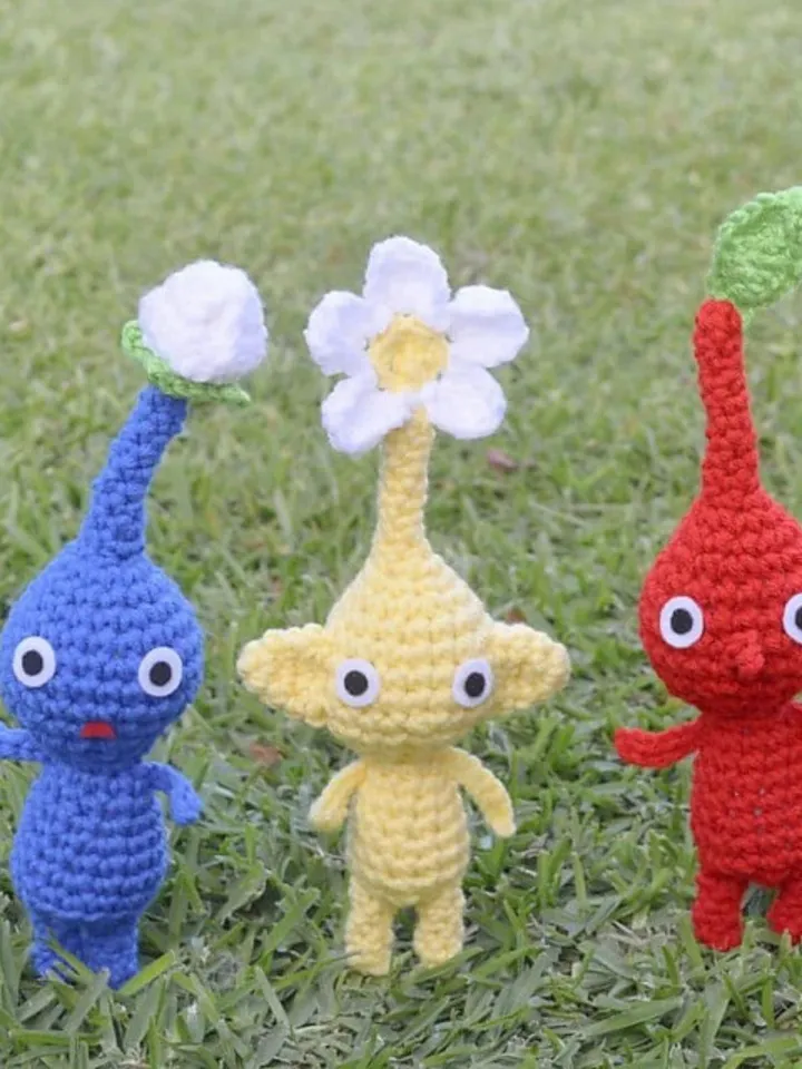 Pikmin Crochet Pattern, Nintendo Crochet Pattern, Olimar and Wiiu Crochet Pattern, Pikmin Plush. Pikmin Amigurumi