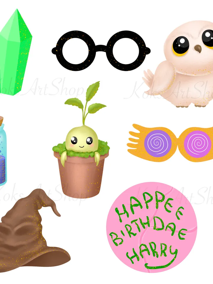 Wizard Clip Art, Wizarding school, Wizarding PNG, Magic Clipart, Magical school, Magic Stickers, Wizarding Stickers, Hogwart legacy