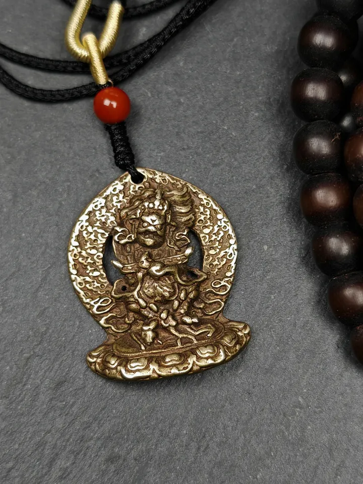 Gandhanra Antique Tibetan Buddhism Amulet Pendant,Panjaranata Mahakala,80 Years Old