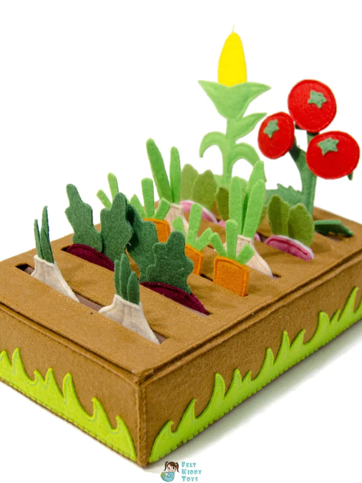 Felt vegetable garden, eco toy, Set 1