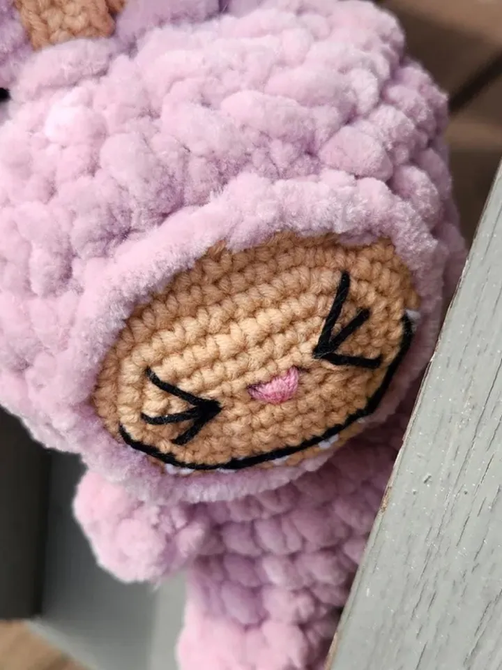 Smiling Bunny CROCHET PATTERN, Labubu Inspired Amigurumi Plushies, Creepy Cute Monster Rabbit Toy, Ugly sweetie Lafufu