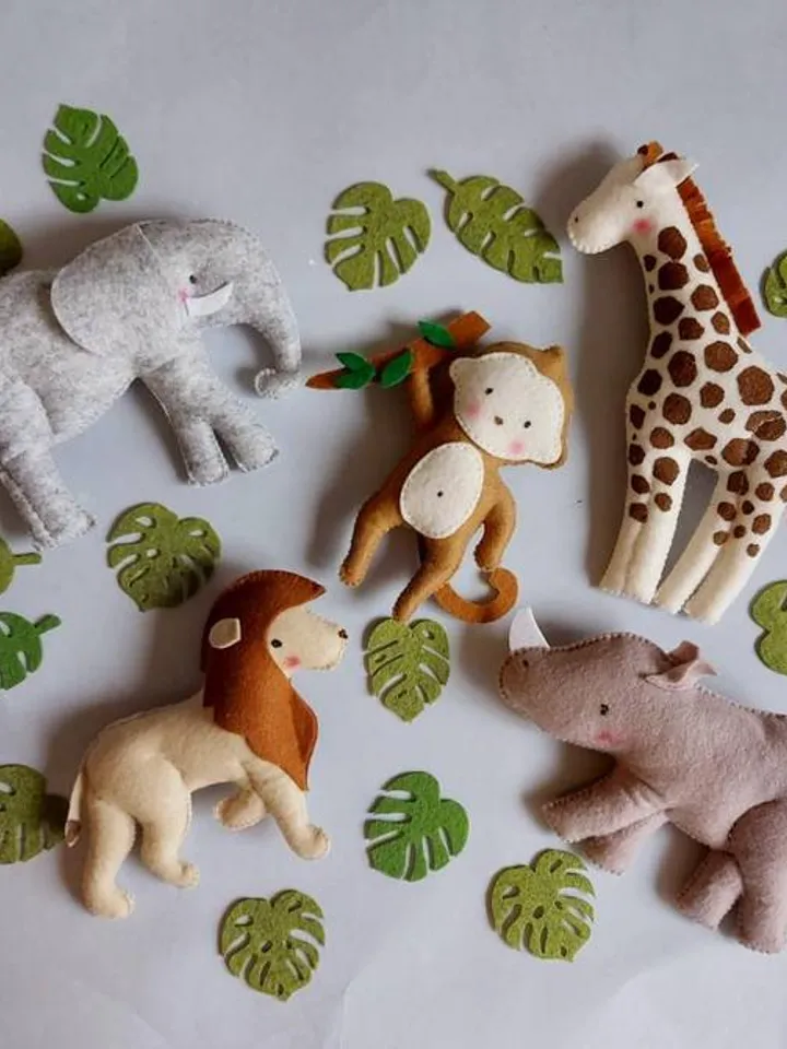 Safari mobile nursery Jungle baby shower gift Gender neutral