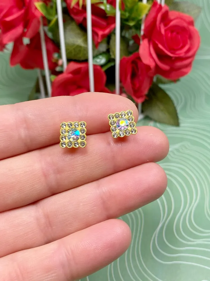 Stud earrings. Handmade jewelry.