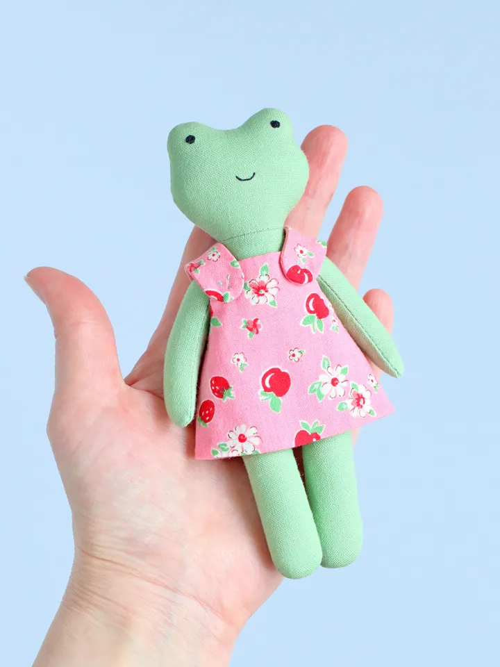 2 PDF Frog Family (Large Frog and Mini Frog Stuffed Animals) Sewing Patterns Bundle