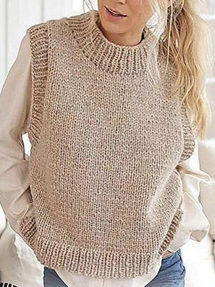 Waistcoat vest knitting pattern women chunky easy pattern sleeveless top sweater pdf instant download