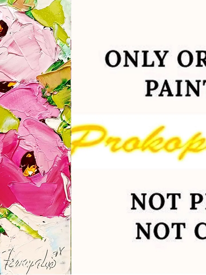 Peonies painting Flowers original oil painting Small Original art Peony wall art Pink peonies artwork Floral New home gifts 7x5 in