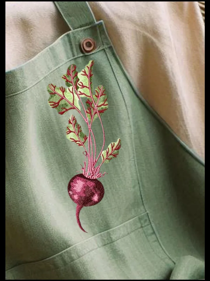 Machine embroidery design – Beetroot, in artistic satin stitch technique