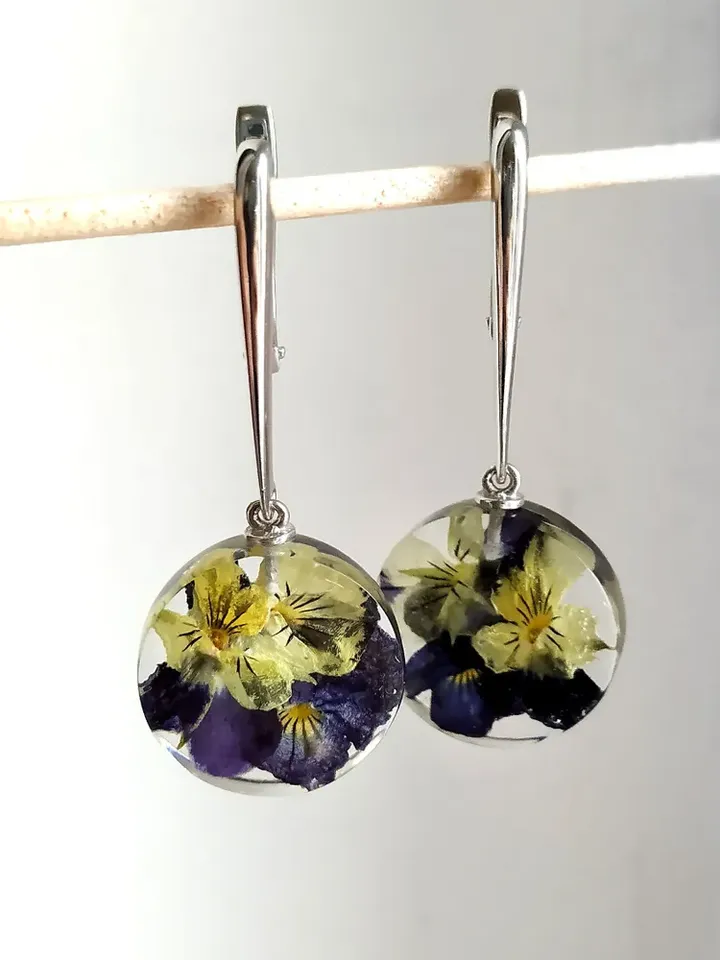 Earrings jewelry Silver rhodium plated 925 assay value