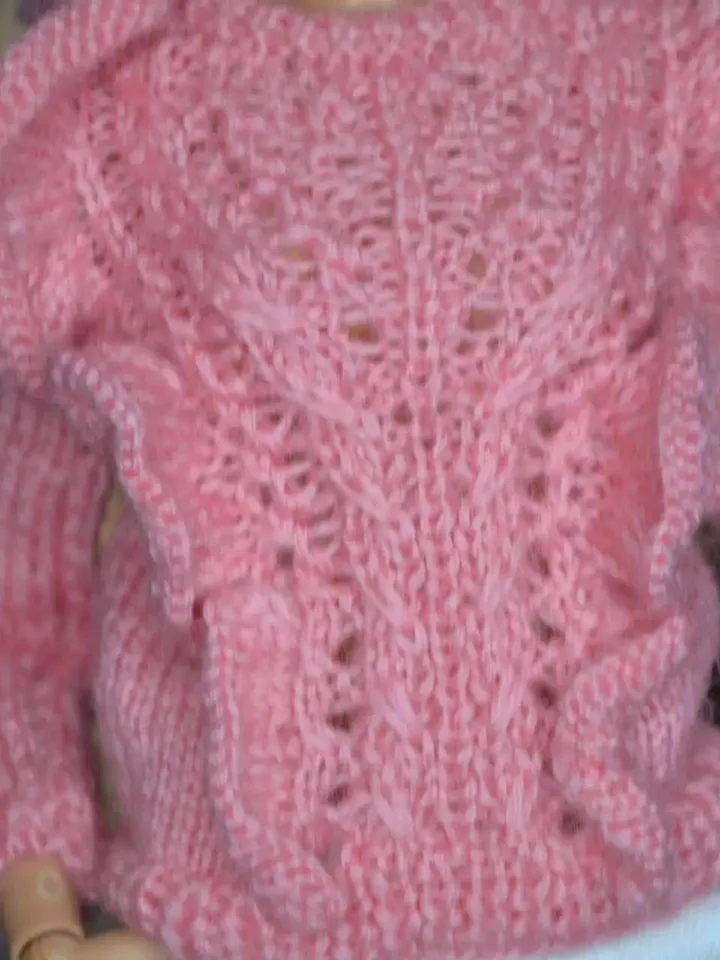 Clothes for Barbie dolls, knitted sweater for dolls