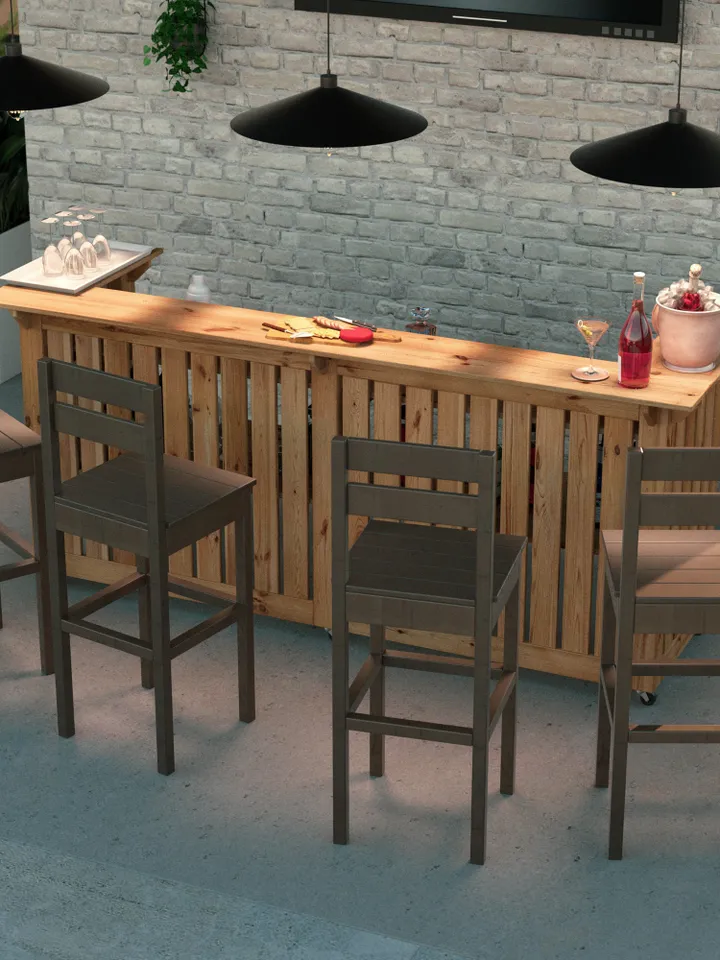 Outdoor Bar Plans, Bar Stool Plans, Outdoor Furniture, PDF, DIY