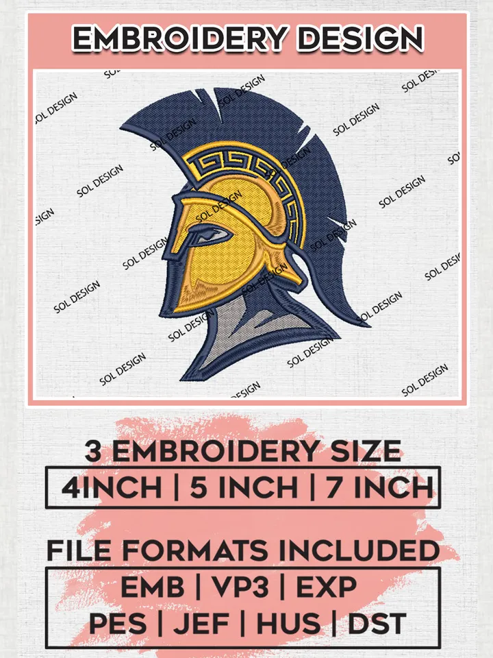 UNC Greensboro Spartans Embroidery Designs, NCAA Logo Machine Embroidery Files, NCAA UNC Greensboro Spartans Logo, NCAA Embroidery Designs, Machine Embroidery Designs, Digital Download