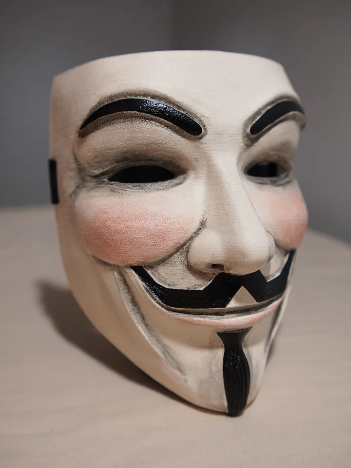 Guy Fawkes Mask Flesh with Blush Collectible Vendetta Anonymous