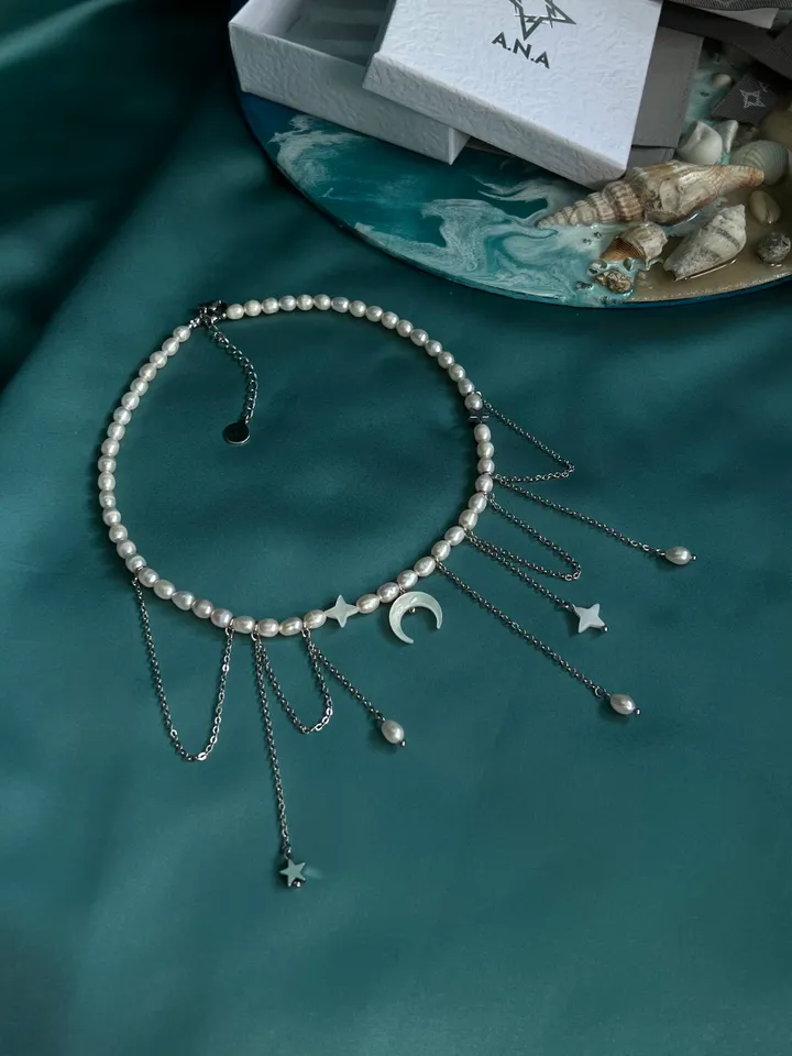 Natural Pearl Necklace STAR MOON