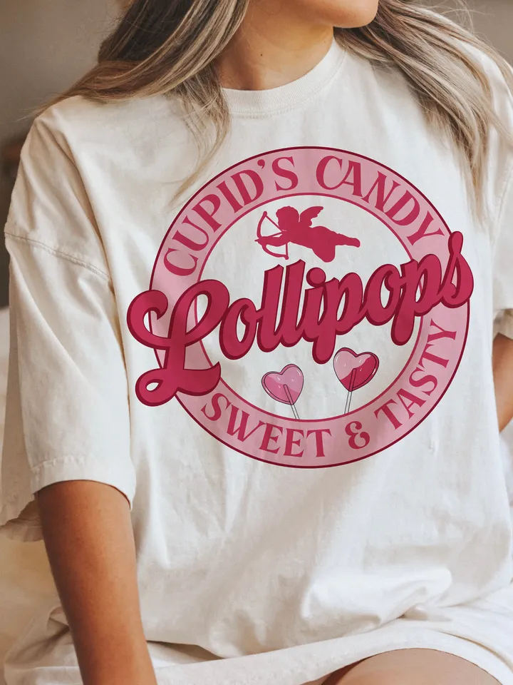 Cupid’s Candy PNG, Cupid's Lollipop Co PNG, Valentine PNG, Valentines Day T Shirt Design, Love, Cupid, Heart, Digital Download, Trendy Vday