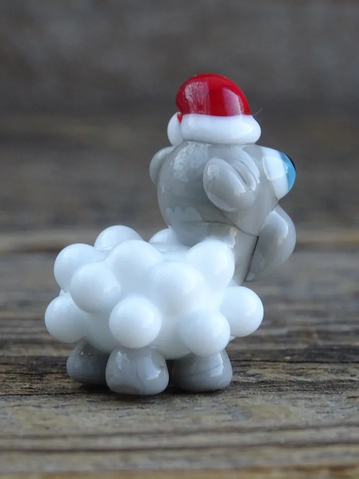 GLASS FIGURINES Sheep figurine Glass sheep Miniature sheep tiny sheep Tiny glass animals Nativity scene Terrarium Dollhouse miniature