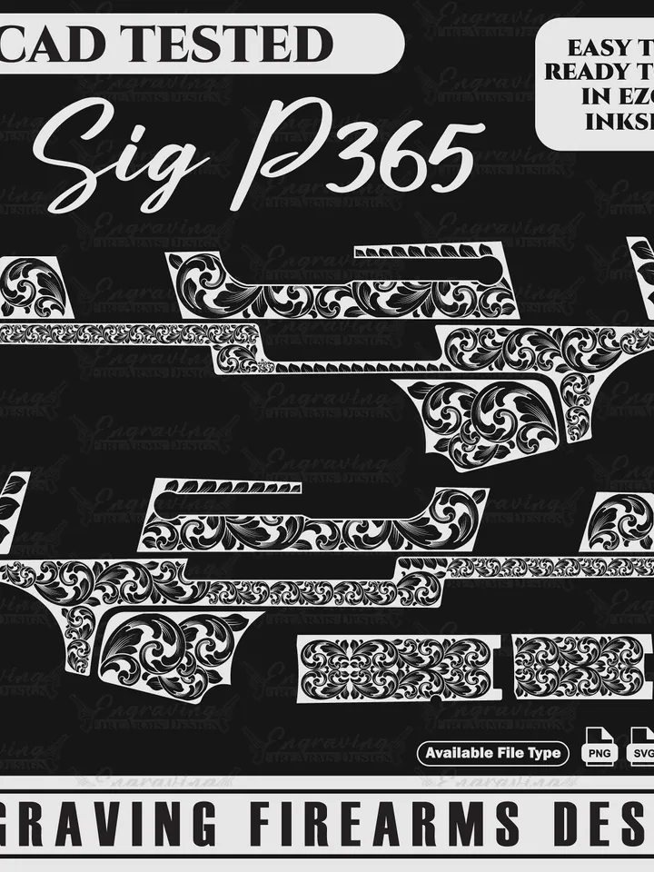 Engraving Firearms Design SIG P365 Scroll Design