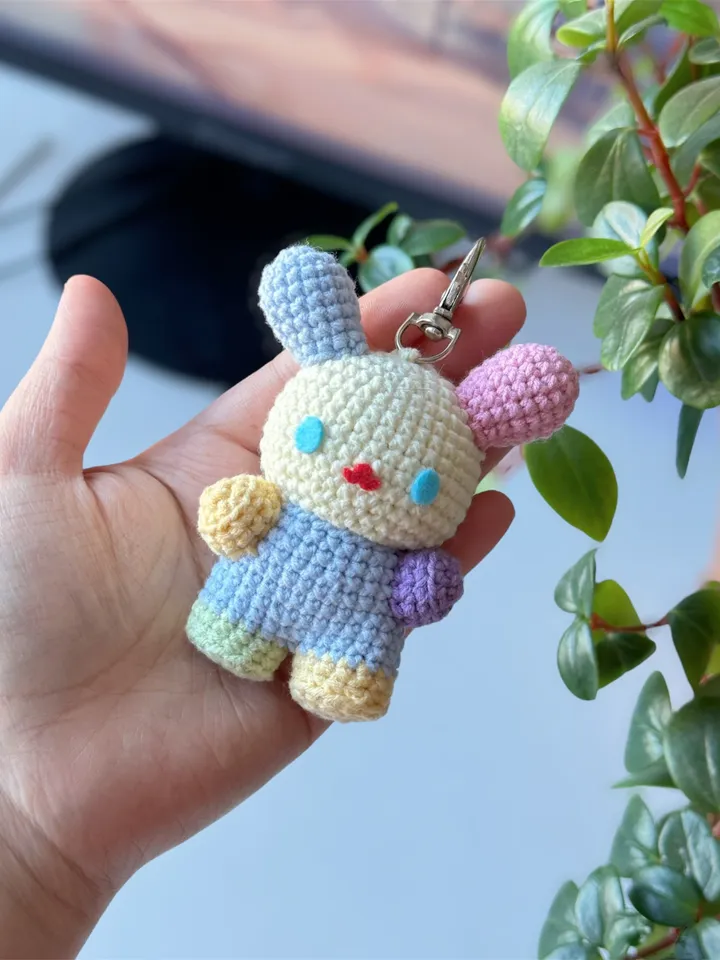 PATTERN usahana sanrio crochet pattern, amigurumi crochet keychain sanrio bunny, crochet PDS US terms