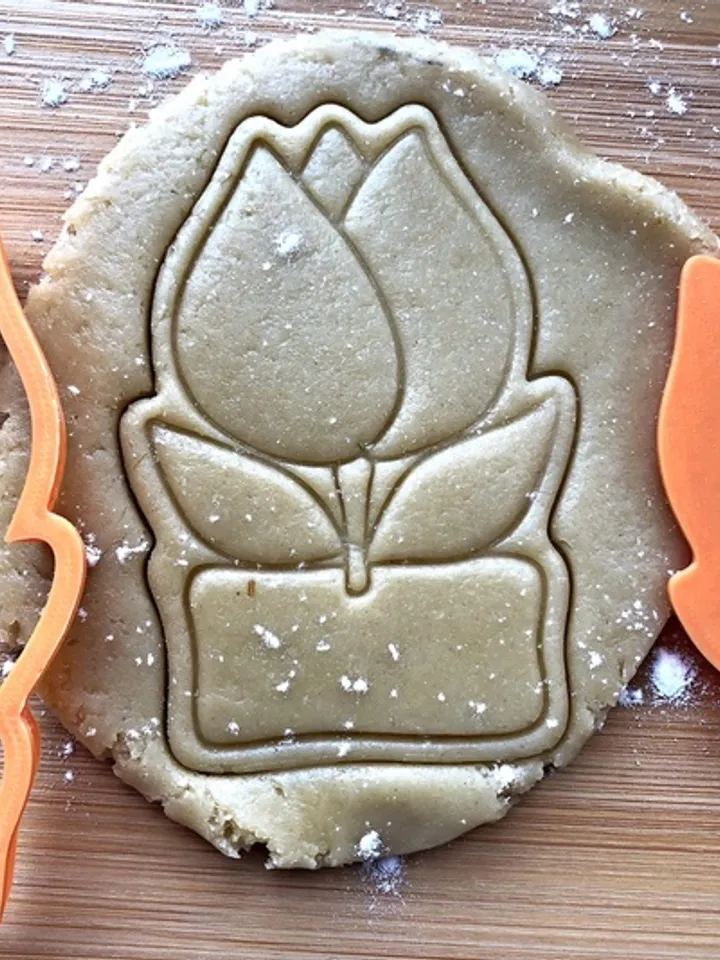 Custom stamp cookie cutters for cake topper gingerbread decor tulip cutters sugar cookies polimer clay