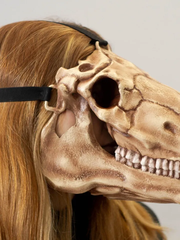 Horse Skull Mask, Horror Mask, Realistic Skull Mask, halloween scary mask, creepy mask, skull costume mask, shamanic mask,pagan mask