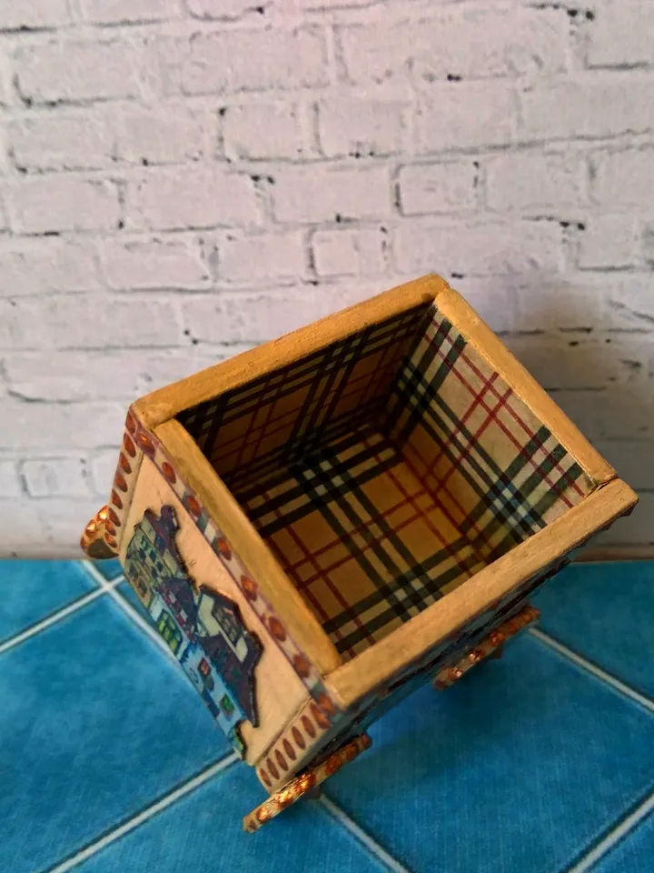 Trolley for dollhouse. Doll toy.The cart for the doll house.1:12 scale.