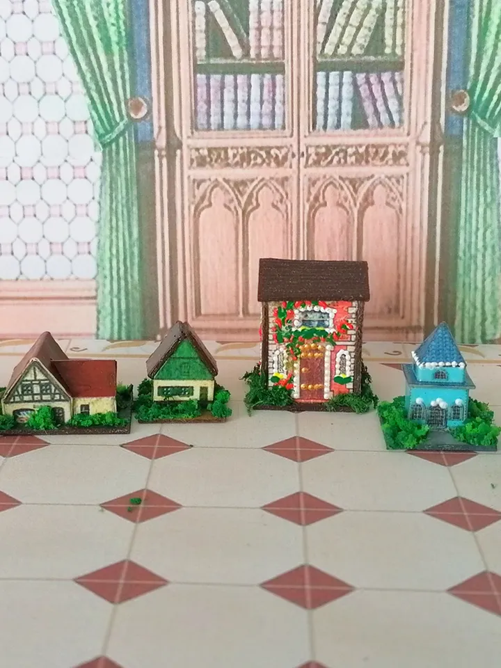 Doll house houses. Doll toy.