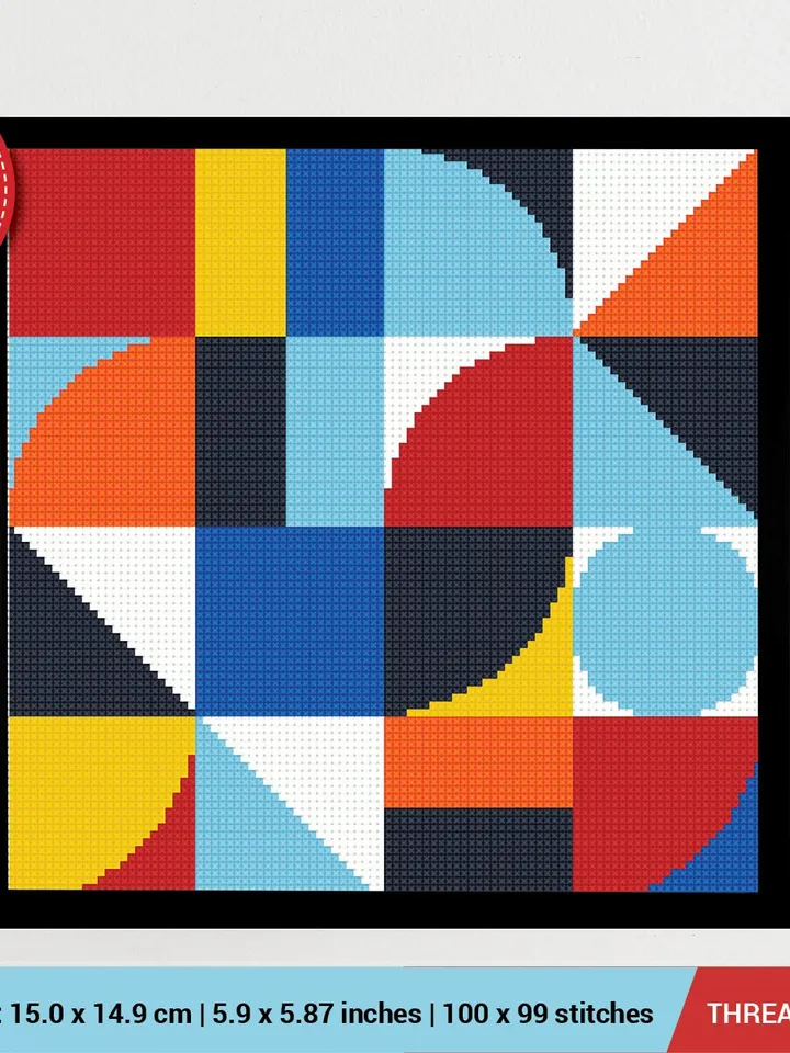 Abstraction Cross stitch pattern | Embroidery Pattern | Instant Download | Embroidery Designs