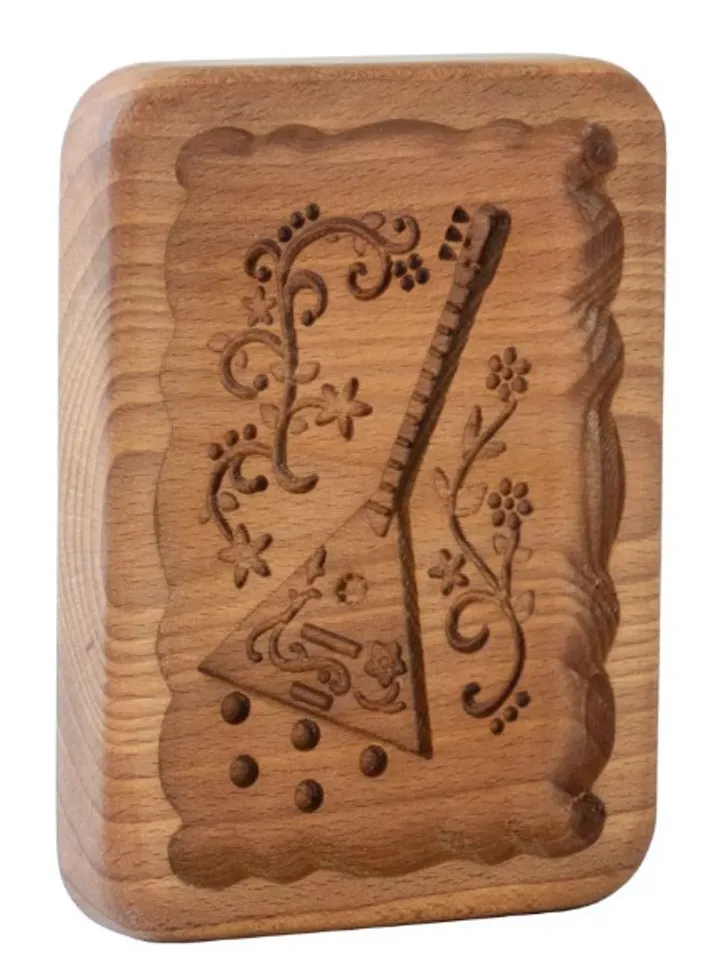 Balalaika Embossed cookie mold, cookie cutter, wooden mold, Wooden stamp stamp for gingerbread cookies springerle stamp