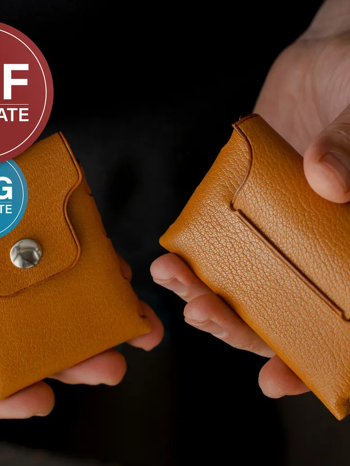 Leather Card Wallet PDF Template: Seamless Design SVG + Video