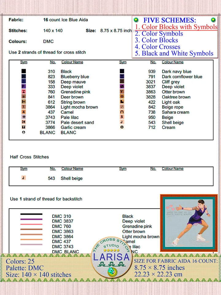 Figure Skating Cross Stitch Pattern | Figure Skater