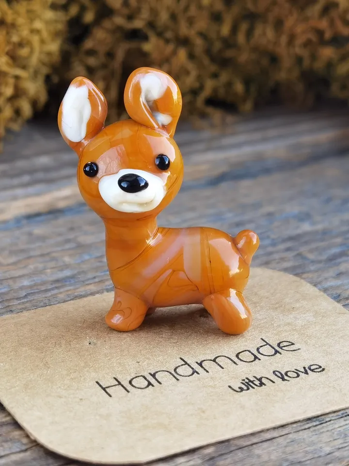 Deer ornaments miniature deer tiny glass animals reindeer figurine Christmas ornaments Glass deer decor deer gifts Car
