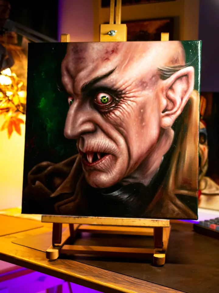 Oil painting Nosferatu Eine Symphonie des Grauens