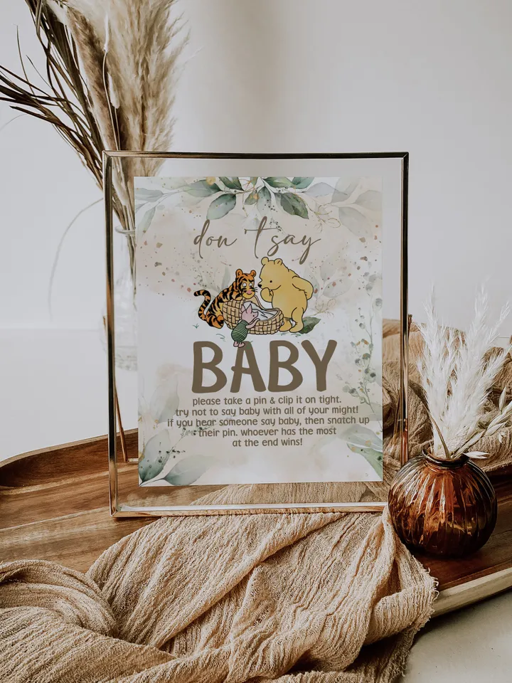 Winnie the Pooh Baby Shower Games; Winnie the Pooh Inspired; Printable Pooh Baby Shower Party Games; Honey Bear Shower Games; Wb1
