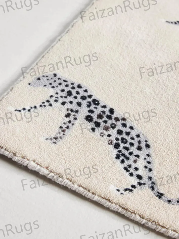 8x10 Cheetah Animal Classic Handmade 100% Wool Rugs Carpets, Handmade Carpet For Living Room, Dining Room, Hallway, Multiroom Carpets