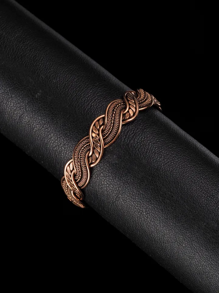 Copper wire wrapped bracelet for woman 7th Anniversary gift Small size bracelet