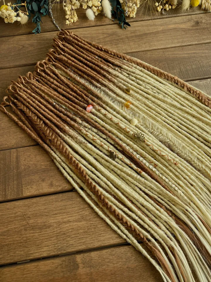 Honey brown to blonde ombre synthetic Se dreadlocks and braids, Ready to ship